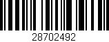 Código de barras (EAN, GTIN, SKU, ISBN): '28702492'