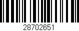 Código de barras (EAN, GTIN, SKU, ISBN): '28702651'