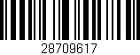 Código de barras (EAN, GTIN, SKU, ISBN): '28709617'