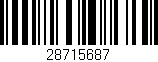 Código de barras (EAN, GTIN, SKU, ISBN): '28715687'