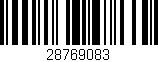 Código de barras (EAN, GTIN, SKU, ISBN): '28769083'