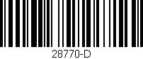 Código de barras (EAN, GTIN, SKU, ISBN): '28770-D'