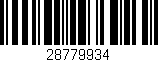 Código de barras (EAN, GTIN, SKU, ISBN): '28779934'