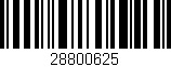 Código de barras (EAN, GTIN, SKU, ISBN): '28800625'