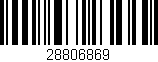Código de barras (EAN, GTIN, SKU, ISBN): '28806869'