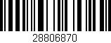 Código de barras (EAN, GTIN, SKU, ISBN): '28806870'