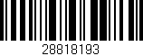 Código de barras (EAN, GTIN, SKU, ISBN): '28818193'