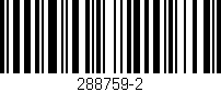 Código de barras (EAN, GTIN, SKU, ISBN): '288759-2'