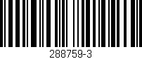 Código de barras (EAN, GTIN, SKU, ISBN): '288759-3'