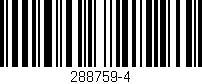Código de barras (EAN, GTIN, SKU, ISBN): '288759-4'