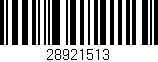 Código de barras (EAN, GTIN, SKU, ISBN): '28921513'