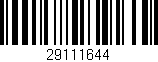 Código de barras (EAN, GTIN, SKU, ISBN): '29111644'