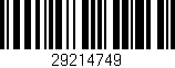 Código de barras (EAN, GTIN, SKU, ISBN): '29214749'