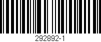 Código de barras (EAN, GTIN, SKU, ISBN): '292892-1'