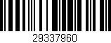 Código de barras (EAN, GTIN, SKU, ISBN): '29337960'