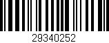 Código de barras (EAN, GTIN, SKU, ISBN): '29340252'