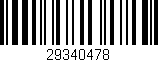 Código de barras (EAN, GTIN, SKU, ISBN): '29340478'