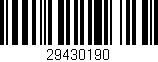 Código de barras (EAN, GTIN, SKU, ISBN): '29430190'