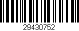 Código de barras (EAN, GTIN, SKU, ISBN): '29430752'