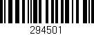 Código de barras (EAN, GTIN, SKU, ISBN): '294501'