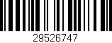 Código de barras (EAN, GTIN, SKU, ISBN): '29526747'
