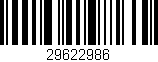 Código de barras (EAN, GTIN, SKU, ISBN): '29622986'
