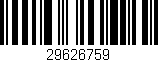 Código de barras (EAN, GTIN, SKU, ISBN): '29626759'