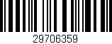 Código de barras (EAN, GTIN, SKU, ISBN): '29706359'