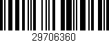 Código de barras (EAN, GTIN, SKU, ISBN): '29706360'