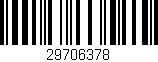 Código de barras (EAN, GTIN, SKU, ISBN): '29706378'