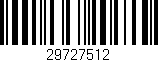 Código de barras (EAN, GTIN, SKU, ISBN): '29727512'