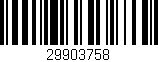Código de barras (EAN, GTIN, SKU, ISBN): '29903758'