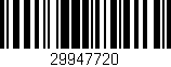 Código de barras (EAN, GTIN, SKU, ISBN): '29947720'