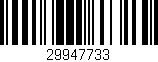 Código de barras (EAN, GTIN, SKU, ISBN): '29947733'