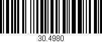 Código de barras (EAN, GTIN, SKU, ISBN): '30.4980'