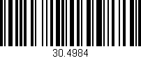 Código de barras (EAN, GTIN, SKU, ISBN): '30.4984'
