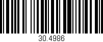 Código de barras (EAN, GTIN, SKU, ISBN): '30.4986'