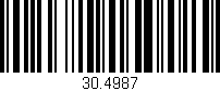 Código de barras (EAN, GTIN, SKU, ISBN): '30.4987'