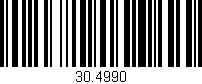 Código de barras (EAN, GTIN, SKU, ISBN): '30.4990'