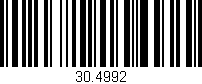 Código de barras (EAN, GTIN, SKU, ISBN): '30.4992'