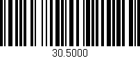 Código de barras (EAN, GTIN, SKU, ISBN): '30.5000'