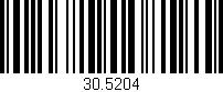 Código de barras (EAN, GTIN, SKU, ISBN): '30.5204'