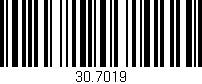 Código de barras (EAN, GTIN, SKU, ISBN): '30.7019'