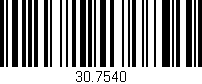 Código de barras (EAN, GTIN, SKU, ISBN): '30.7540'