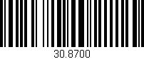 Código de barras (EAN, GTIN, SKU, ISBN): '30.8700'