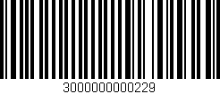 Código de barras (EAN, GTIN, SKU, ISBN): '3000000000229'