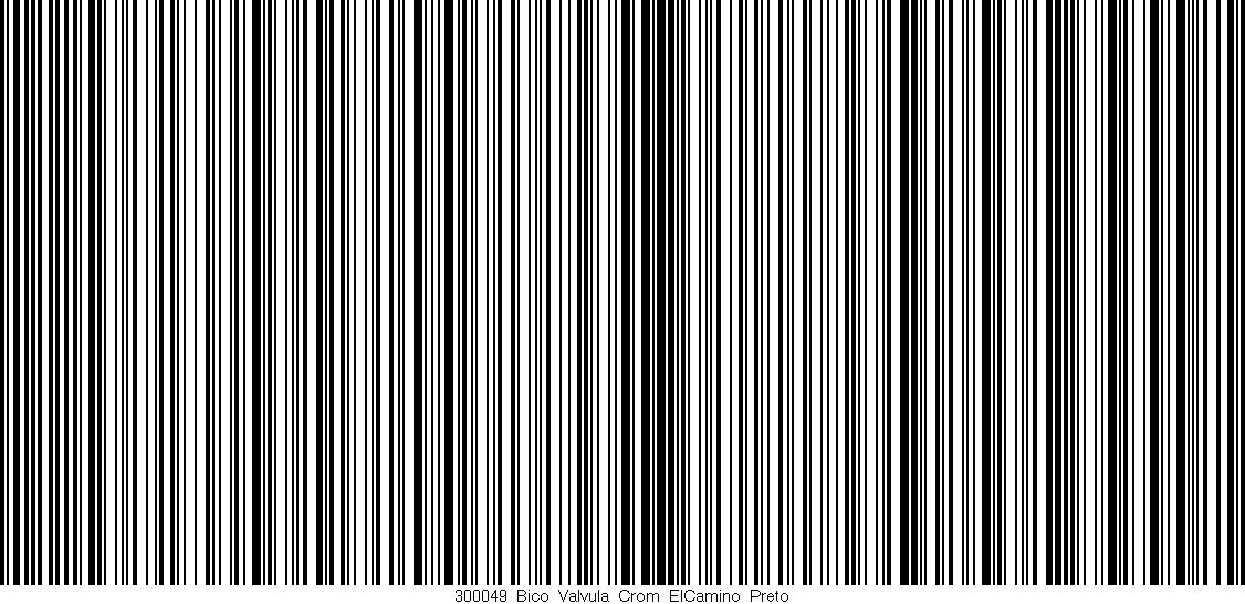 Código de barras (EAN, GTIN, SKU, ISBN): '300049_Bico_Valvula_Crom_ElCamino_Preto'