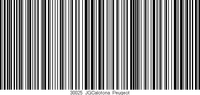 Código de barras (EAN, GTIN, SKU, ISBN): '30025_JGCalotona_Peugeot'