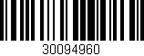 Código de barras (EAN, GTIN, SKU, ISBN): '30094960'