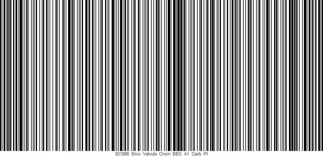 Código de barras (EAN, GTIN, SKU, ISBN): '301886_Bico_Valvula_Crom_BBS_A1_Carb_Pt'